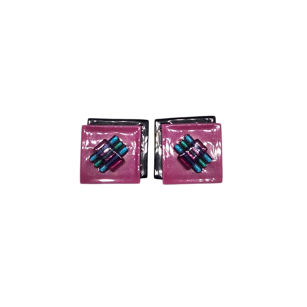 80s Flare Art Deco Earrings